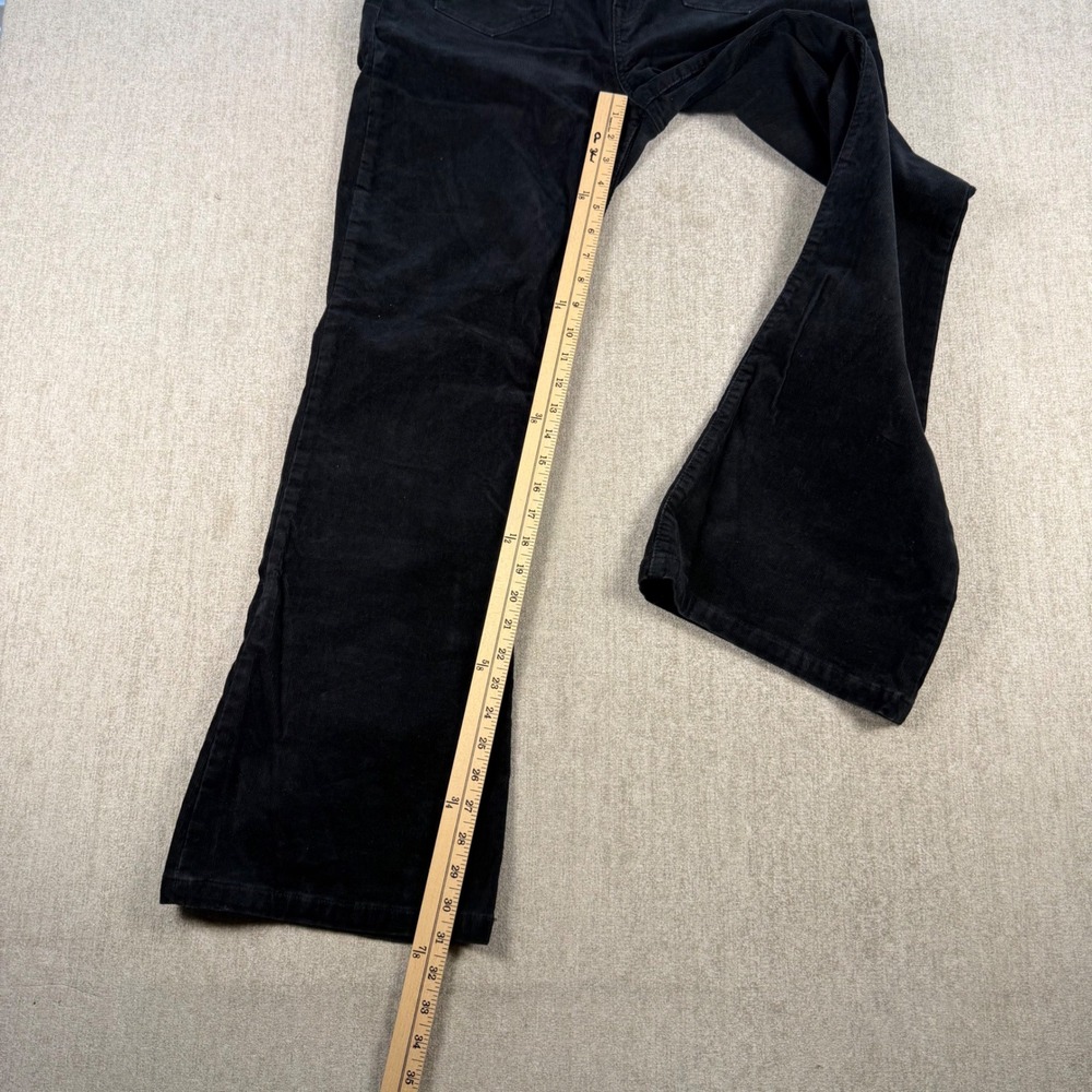Gap 70s Flare Pants Womens 14R Black Corduroy High Rise Stretch Retro Pockets - Picture 5 of 10